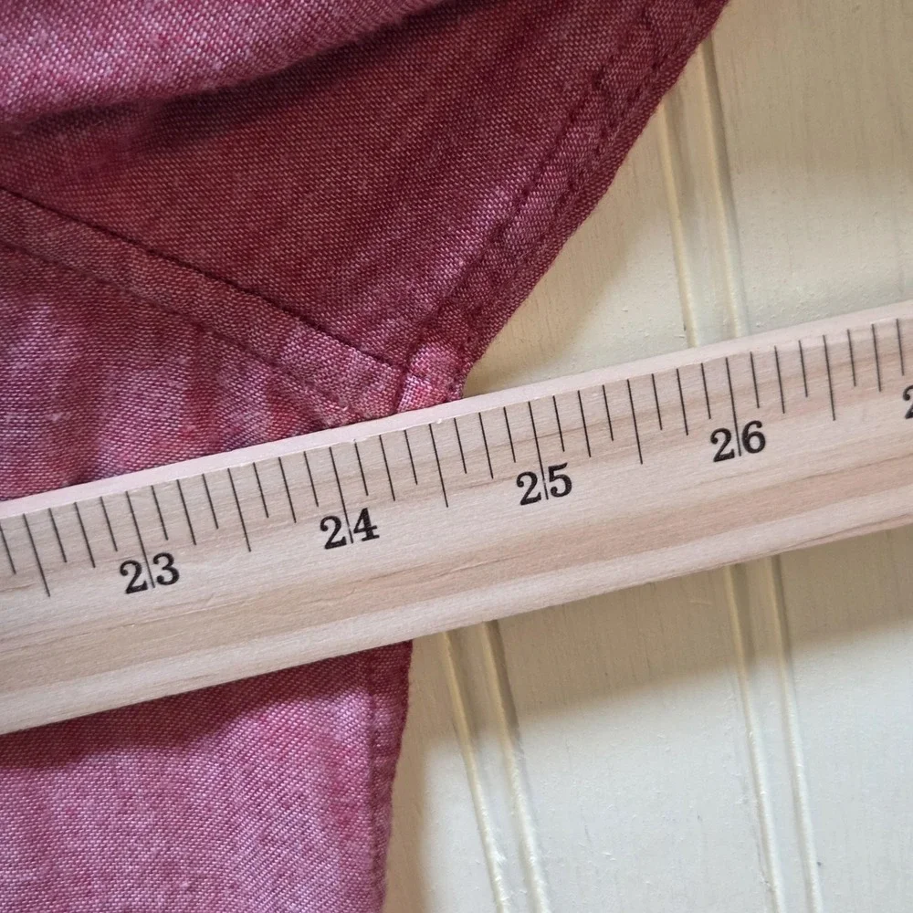 Banana Republic Shirt Mens XLT Pink Solid Long Sleeve Button Down Slim Fit Tall